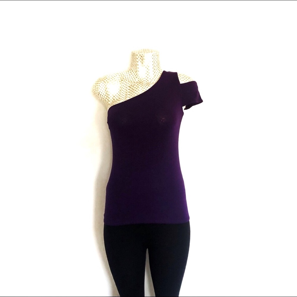 Purple One Shoulder Express Top